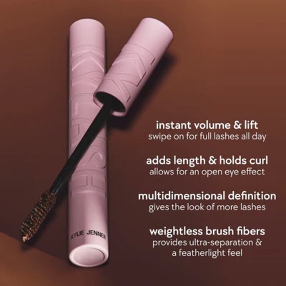Kylie Cosmetics Kylash Volume Mascara Extra Black 0.41oz Clean Vegan Formula NEW - Picture 8 of 16